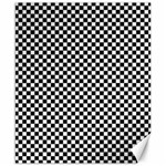 Black And White Checkerboard Background Board Checker Canvas 8  x 10  8.15 x9.66  Canvas - 1