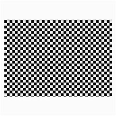 Black And White Checkerboard Background Board Checker Large Glasses Cloth