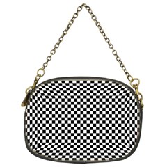 Black And White Checkerboard Background Board Checker Chain Purse (two Sides) by Amaryn4rt