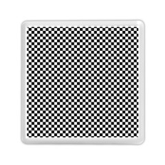 Black And White Checkerboard Background Board Checker Memory Card Reader (square)