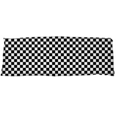 Black And White Checkerboard Background Board Checker Body Pillow Case (dakimakura) by Amaryn4rt