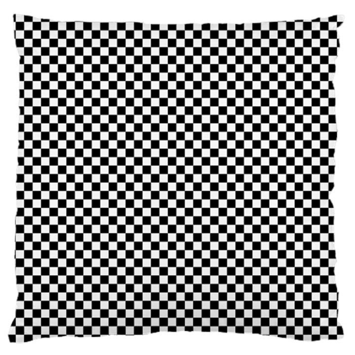 Black And White Checkerboard Background Board Checker Large Flano Cushion Case (One Side)