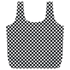 Black And White Checkerboard Background Board Checker Full Print Recycle Bag (xxxl) by Amaryn4rt