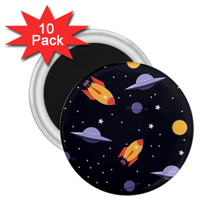 Cosmos Rockets Spaceships Ufos 2.25  Magnets (10 pack) 