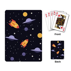 Cosmos Rockets Spaceships Ufos Playing Cards Single Design (rectangle)