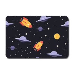 Cosmos Rockets Spaceships Ufos Small Doormat  by Amaryn4rt