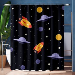 Cosmos Rockets Spaceships Ufos Shower Curtain 60  X 72  (medium) 