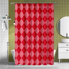 Red Diamonds Shower Curtain 48  X 72  (small)  by ArtsyWishy