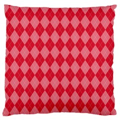 Red Diamonds Large Cushion Case (two Sides) by ArtsyWishy