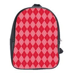 Red Diamonds School Bag (xl) by ArtsyWishy