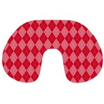 Red Diamonds Travel Neck Pillow Back