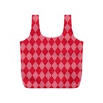 Red Diamonds Full Print Recycle Bag (S) Front