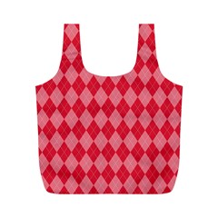 Red Diamonds Full Print Recycle Bag (m) by ArtsyWishy