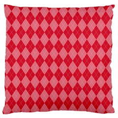 Red Diamonds Large Flano Cushion Case (two Sides) by ArtsyWishy