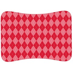 Red Diamonds Velour Seat Head Rest Cushion by ArtsyWishy