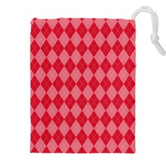 Red Diamonds Drawstring Pouch (4xl) by ArtsyWishy