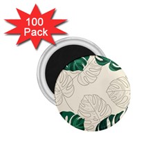 Green Monstera Leaf Illustrations 1 75  Magnets (100 Pack)  by HermanTelo