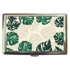 Green Monstera Leaf Illustrations Cigarette Money Case