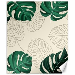 Green Monstera Leaf Illustrations Canvas 20  X 24  by HermanTelo