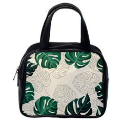 Green Monstera Leaf Illustrations Classic Handbag (one Side) by HermanTelo