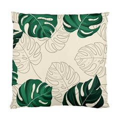 Green Monstera Leaf Illustrations Standard Cushion Case (two Sides)