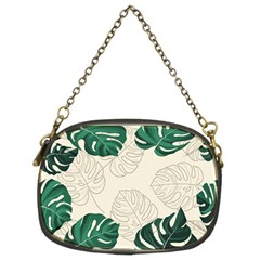 Green Monstera Leaf Illustrations Chain Purse (two Sides) by HermanTelo