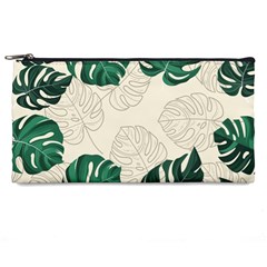 Green Monstera Leaf Illustrations Pencil Case