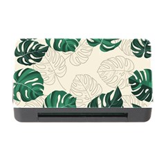 Green Monstera Leaf Illustrations Memory Card Reader With Cf by HermanTelo