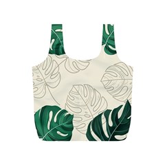 Green Monstera Leaf Illustrations Full Print Recycle Bag (s) by HermanTelo