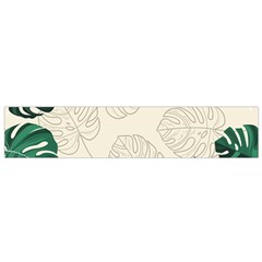 Green Monstera Leaf Illustrations Small Flano Scarf