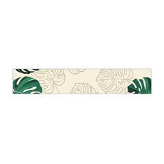 Green Monstera Leaf Illustrations Flano Scarf (mini) by HermanTelo