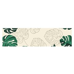 Green Monstera Leaf Illustrations Satin Scarf (oblong)