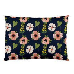 Flower White Grey Pattern Floral Pillow Case