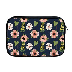 Flower White Grey Pattern Floral Apple Macbook Pro 17  Zipper Case