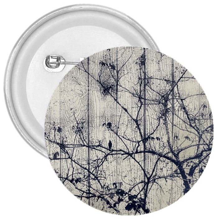 Black And White Botanical Motif Artwork 2 3  Buttons