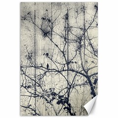 Black And White Botanical Motif Artwork 2 Canvas 12  X 18  by dflcprintsclothing