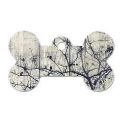 Black And White Botanical Motif Artwork 2 Dog Tag Bone (one Side) by dflcprintsclothing