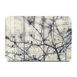 Black And White Botanical Motif Artwork 2 Plate Mats 18 x12  Plate Mat