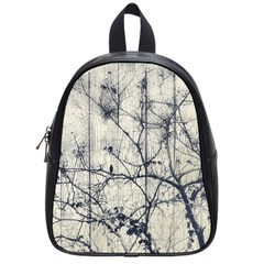 Black And White Botanical Motif Artwork 2 School Bag (small)