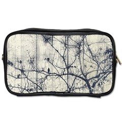 Black And White Botanical Motif Artwork 2 Toiletries Bag (one Side) by dflcprintsclothing