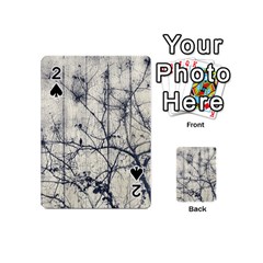 Black And White Botanical Motif Artwork 2 Playing Cards 54 Designs (mini) by dflcprintsclothing