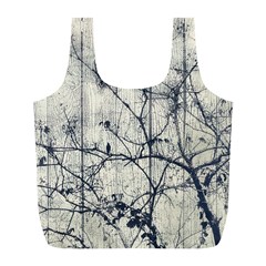 Black And White Botanical Motif Artwork 2 Full Print Recycle Bag (l) by dflcprintsclothing