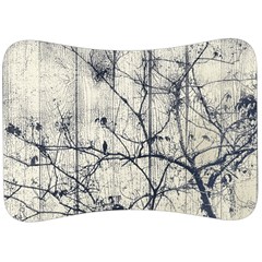 Black And White Botanical Motif Artwork 2 Velour Seat Head Rest Cushion by dflcprintsclothing