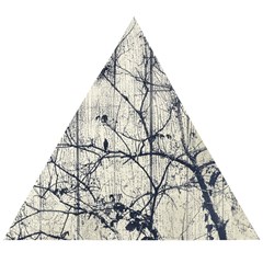 Black And White Botanical Motif Artwork 2 Wooden Puzzle Triangle by dflcprintsclothing