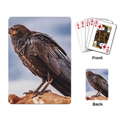 Black Crow Standing At Rock Playing Cards Single Design (rectangle) by dflcprintsclothing