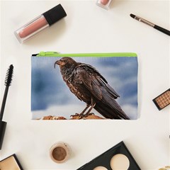 Black Crow Standing At Rock Cosmetic Bag (xs)