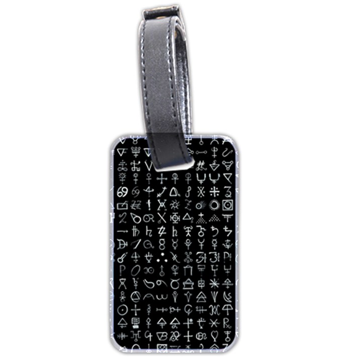 Alchemical Symbols - Collected Inverted Luggage Tag (two sides)