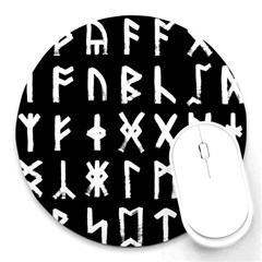 The Anglo Saxon Futhorc Collected Inverted Round Mousepads by WetdryvacsLair