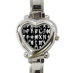 The Anglo Saxon Futhorc Collected Inverted Heart Italian Charm Watch by WetdryvacsLair