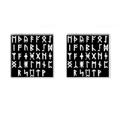 The Anglo Saxon Futhorc Collected Inverted Cufflinks (square) by WetdryvacsLair